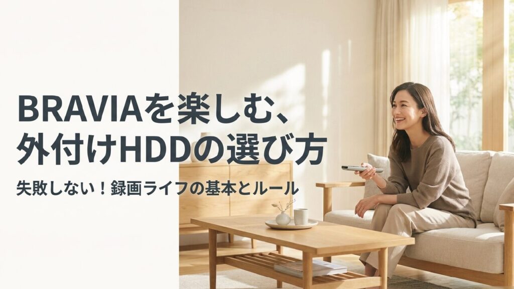 BRAVIAの外付けHDD完全ガイド！選び方と録画トラブルの解決