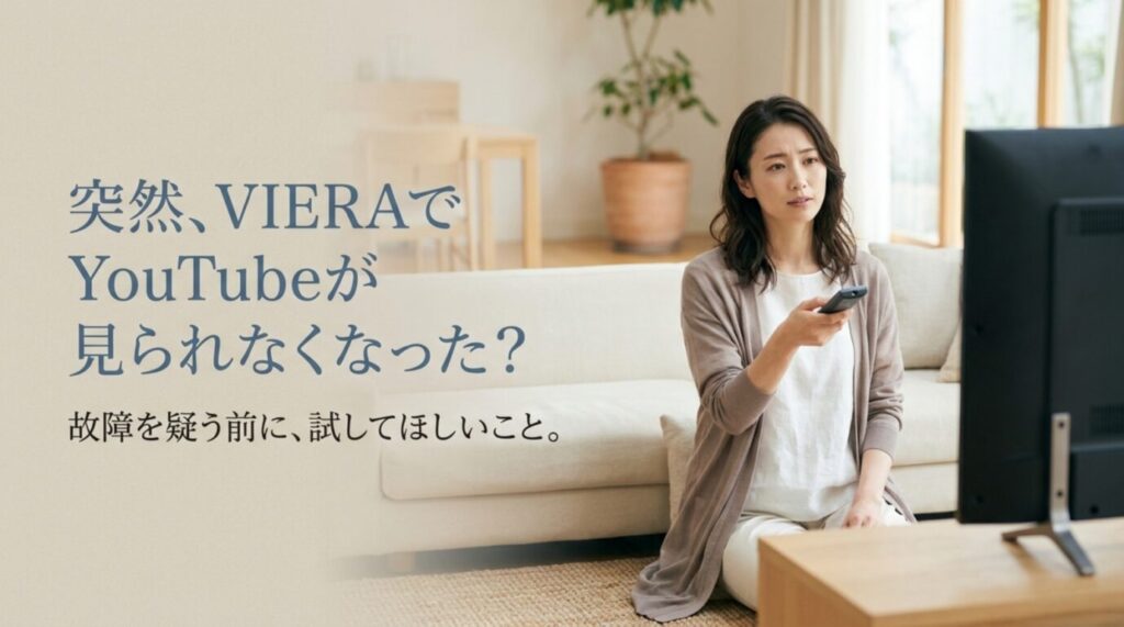 VIERAでYouTubeが見れない原因と対処法