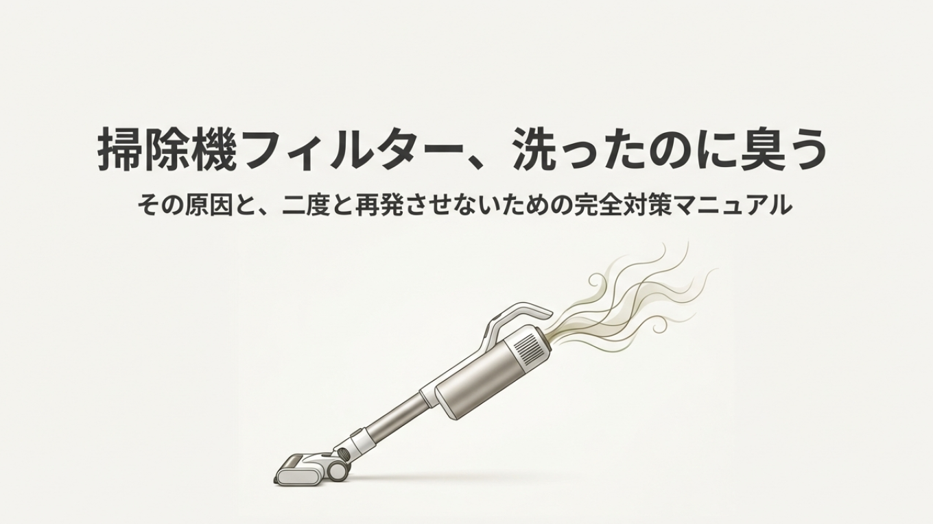 掃除機フィルター水洗い後の臭い解決|生乾き・排気臭を消すプロの手順