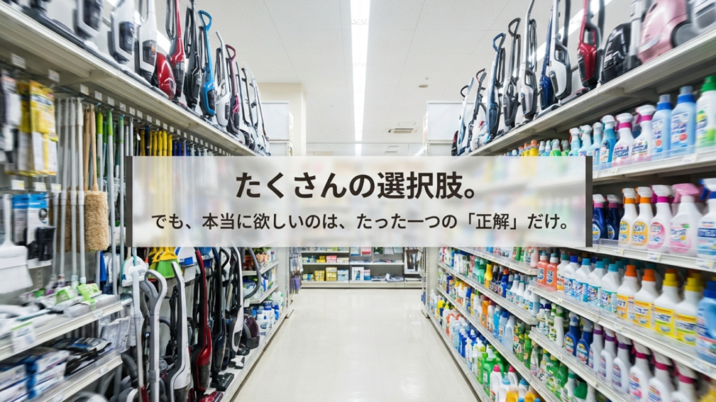 掃除機やほうきなど選択肢は多いが、自分の暮らしに合ったたった一つの正解を見つけたい