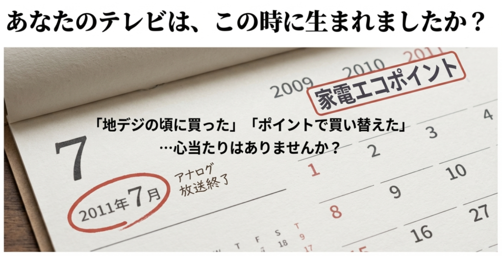 地デジ化とエコポイントの年表