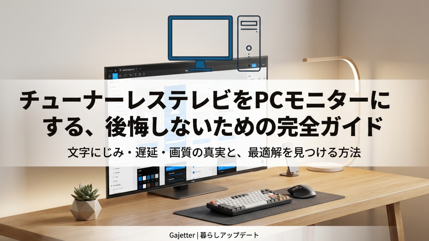 チューナーレステレビのモニター代わりで失敗しない完全ガイド