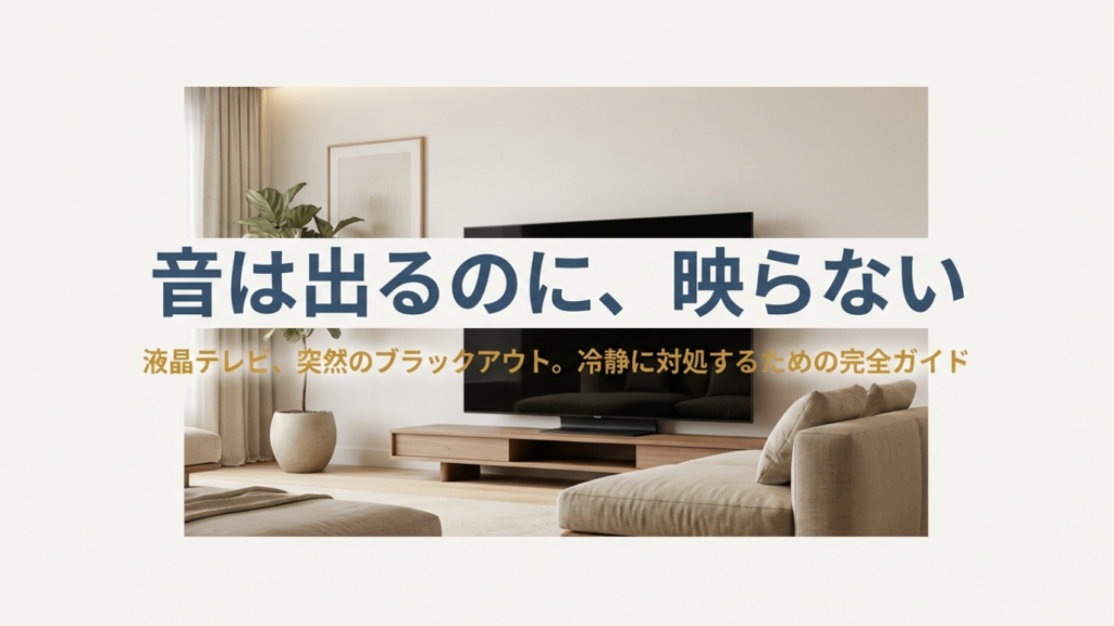 液晶テレビの音は出るけど映らない原因と対処法の完全版ガイド