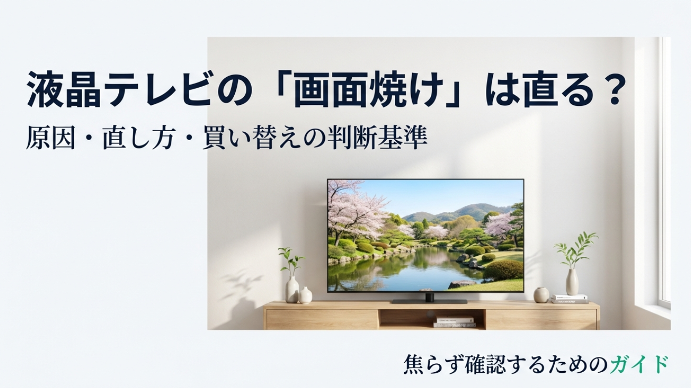 液晶テレビの画面焼けは直る？原因と対策