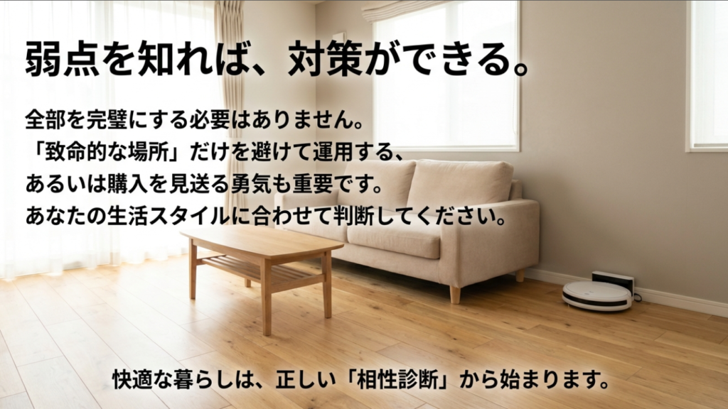 弱点を知れば対策できる。完璧を目指さず、致命的な場所だけ避ける運用を推奨するまとめ