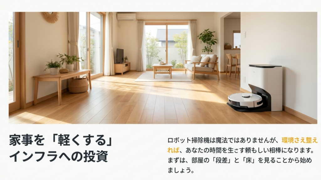 家事を軽くするインフラへの投資 ロボット掃除機は家事を軽くするインフラ投資