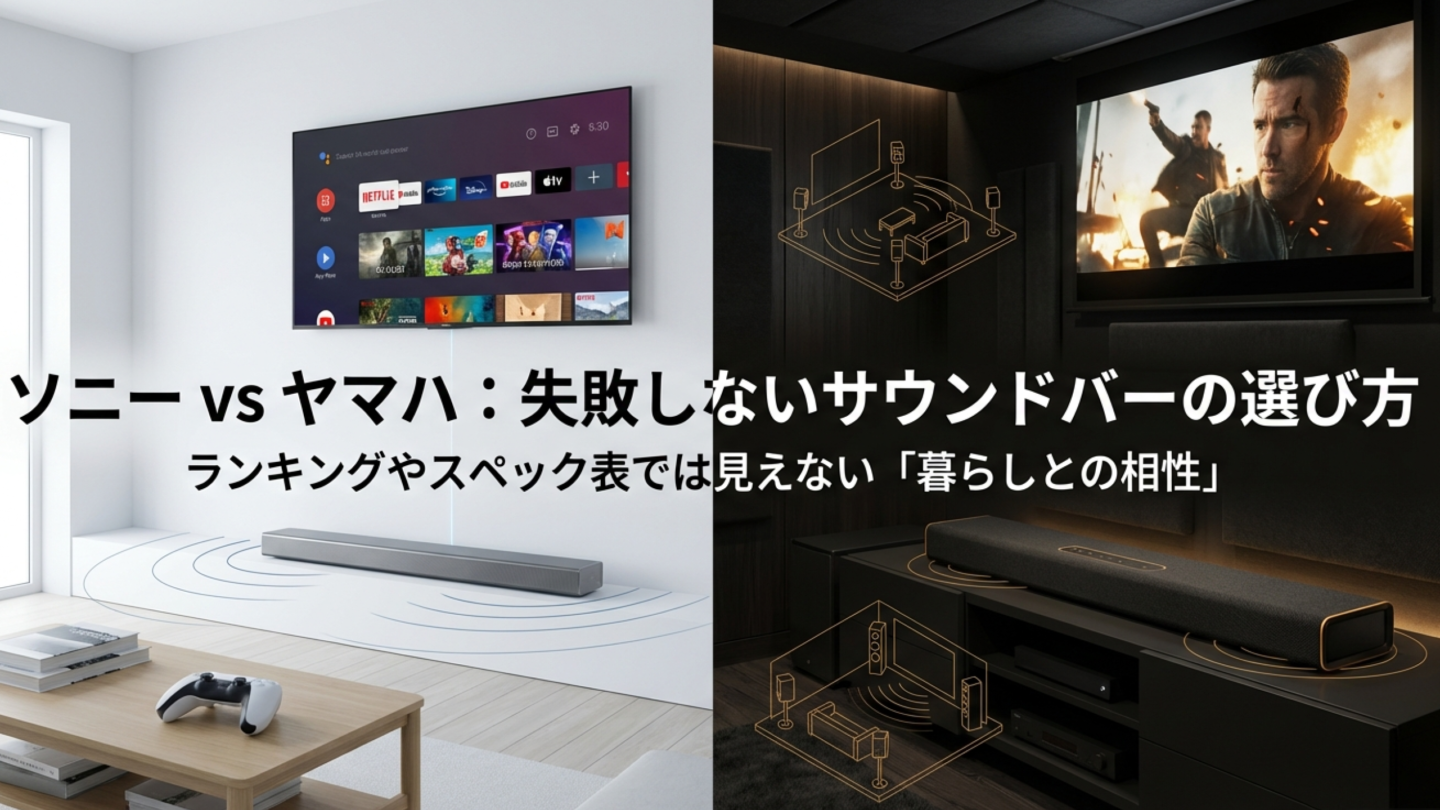 サウンドバーでソニーとヤマハを比較する。失敗しない選び方 