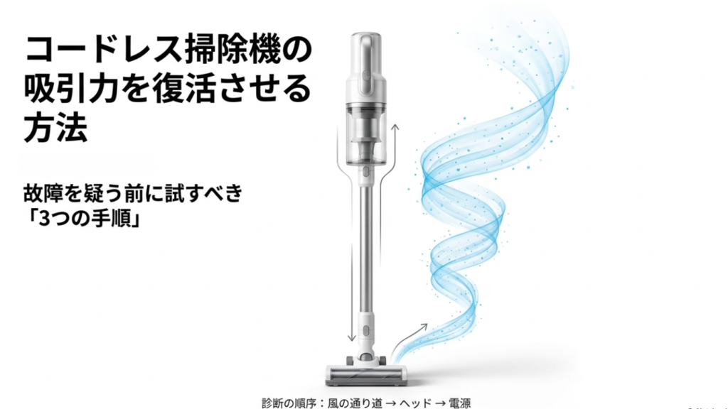 コードレス掃除機が吸わなくなった原因と対策