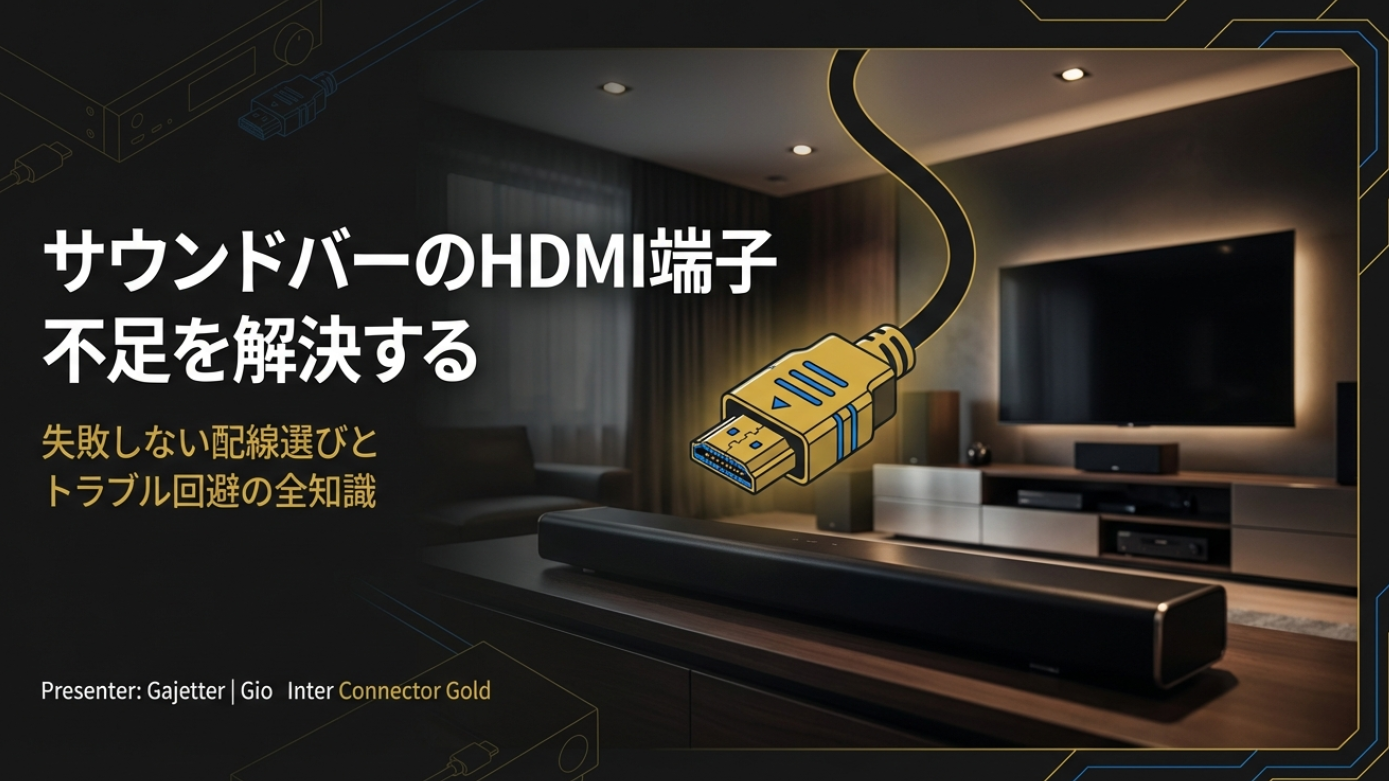 サウンドバーのHDMIが足りない!テレビ配線を解決する切替術