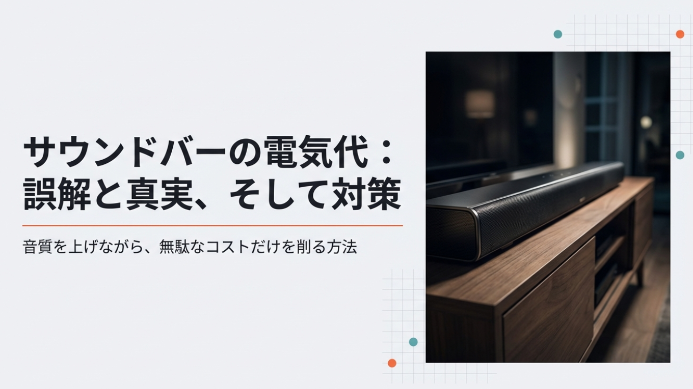 サウンドバーの消費電力と電気代を節約する方法