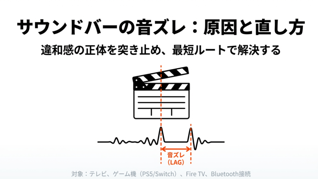 サウンドバーの音ズレ原因と直し方