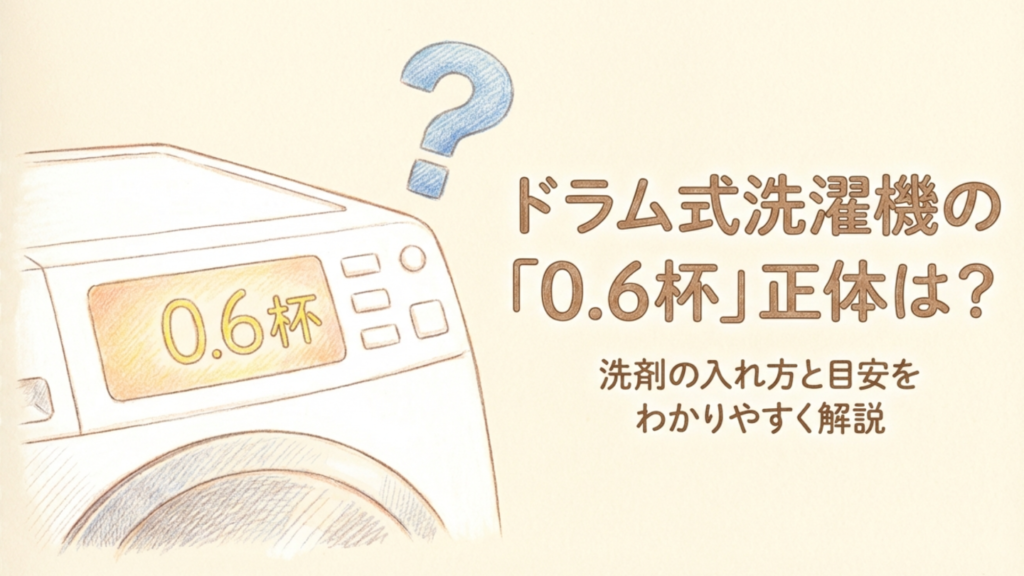 ドラム式洗濯機の0.6杯は何キロ？目安と入れ方