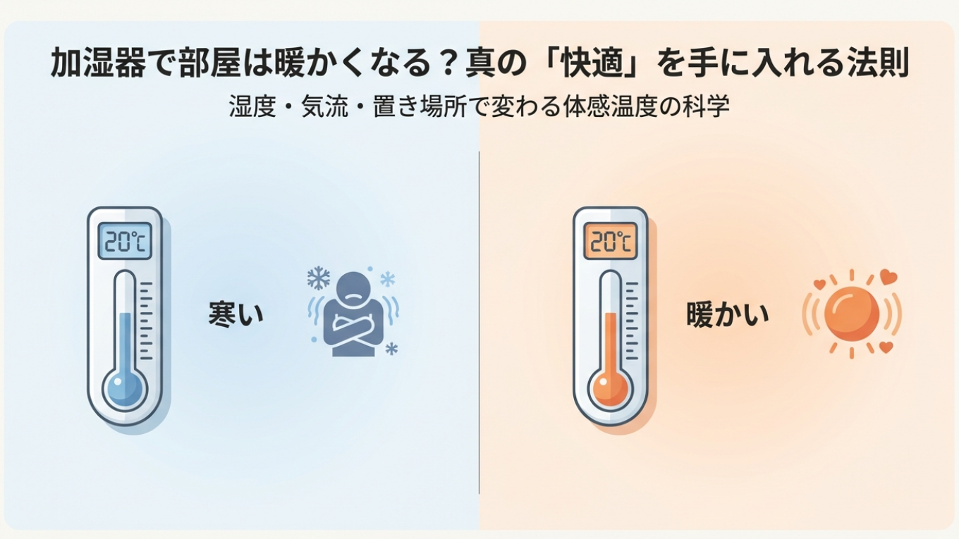 加湿器で部屋が暖かくなる？寒い理由と対策