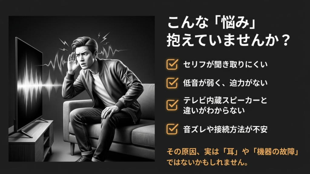 サウンドバー導入時によくある音質や接続に関する悩み一覧