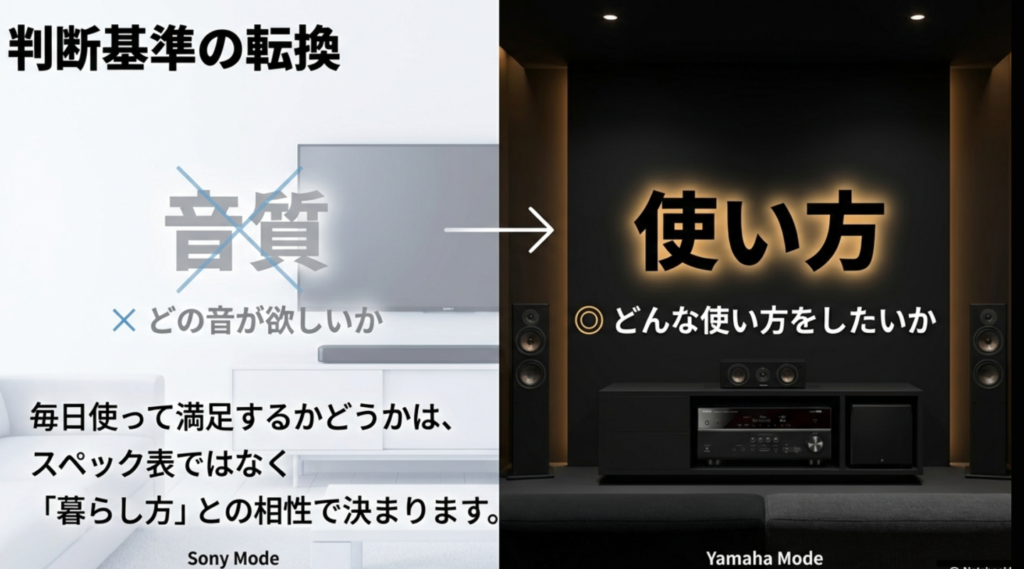 判断基準の転換:使い方重視 サウンドバーの選び方は音質ではなく使い方で決める