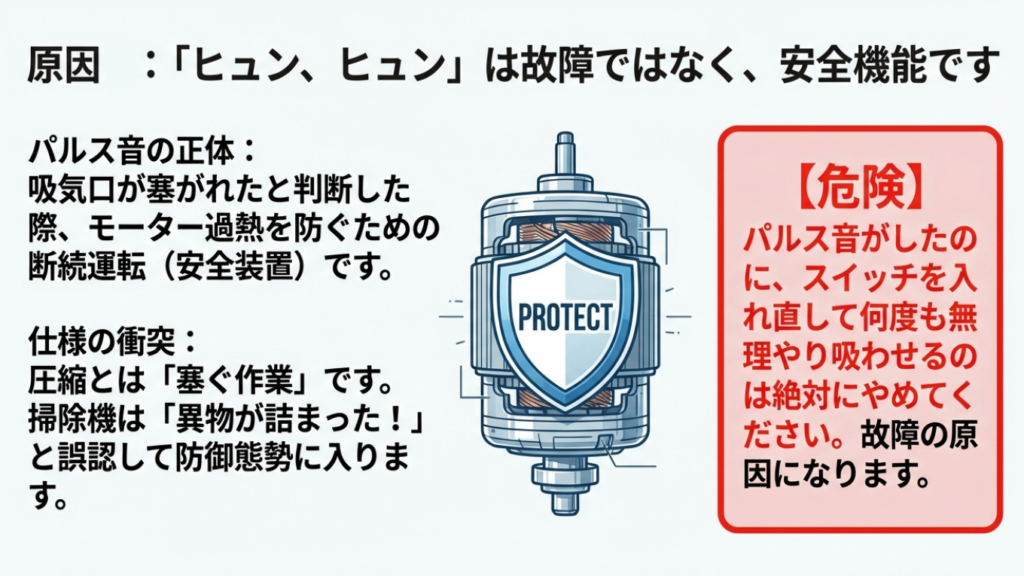 ダイソン掃除機が止まる保護機能とモーター過熱防止の仕組み