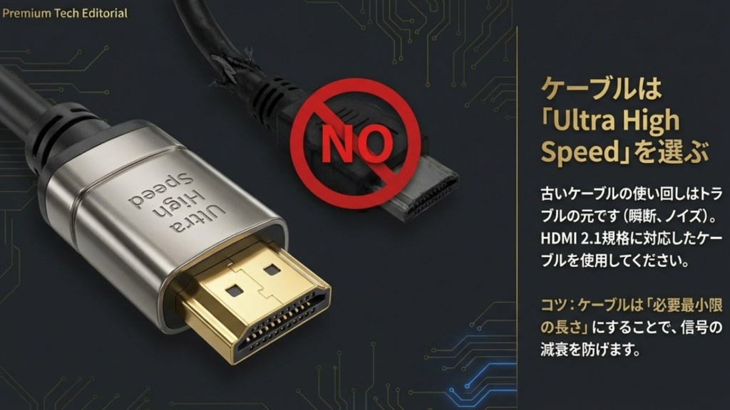 Ultra High Speed HDMIケーブル HDMI 2.1対応のUltra High Speedケーブル