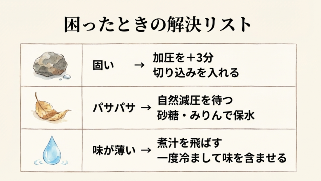 手羽元が固い、パサパサ、味が薄いときの原因と解決策をまとめたリスト