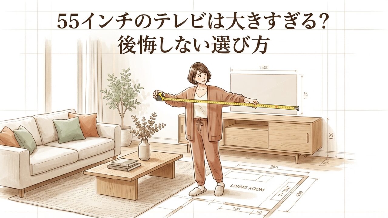失敗しない！55インチのテレビは大きすぎる？後悔を防ぐ選び方