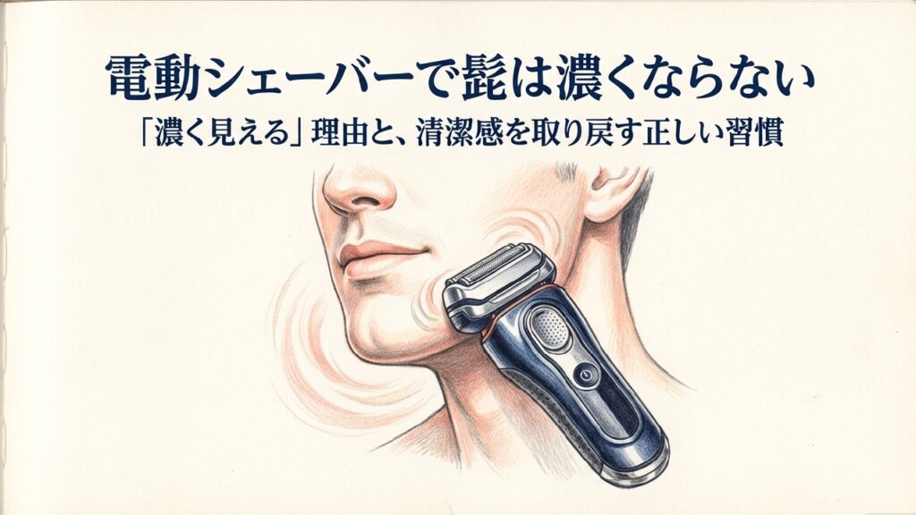 電動シェーバーで髭濃くなるは誤解？原因と対策
