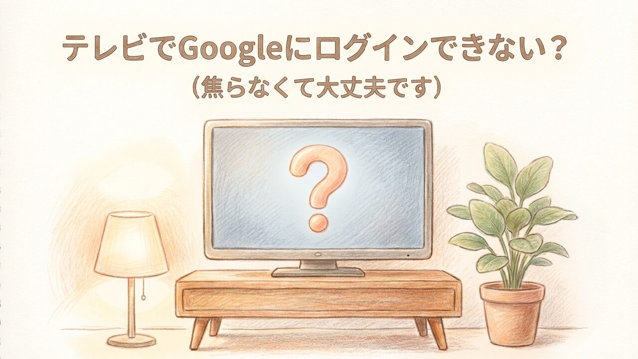 必見！テレビでGoogleアカウントにログインできない時の解決策