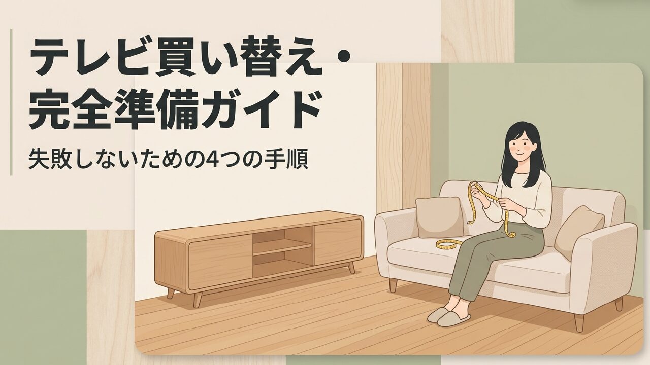 テレビ買い替え前のやることチェックリスト