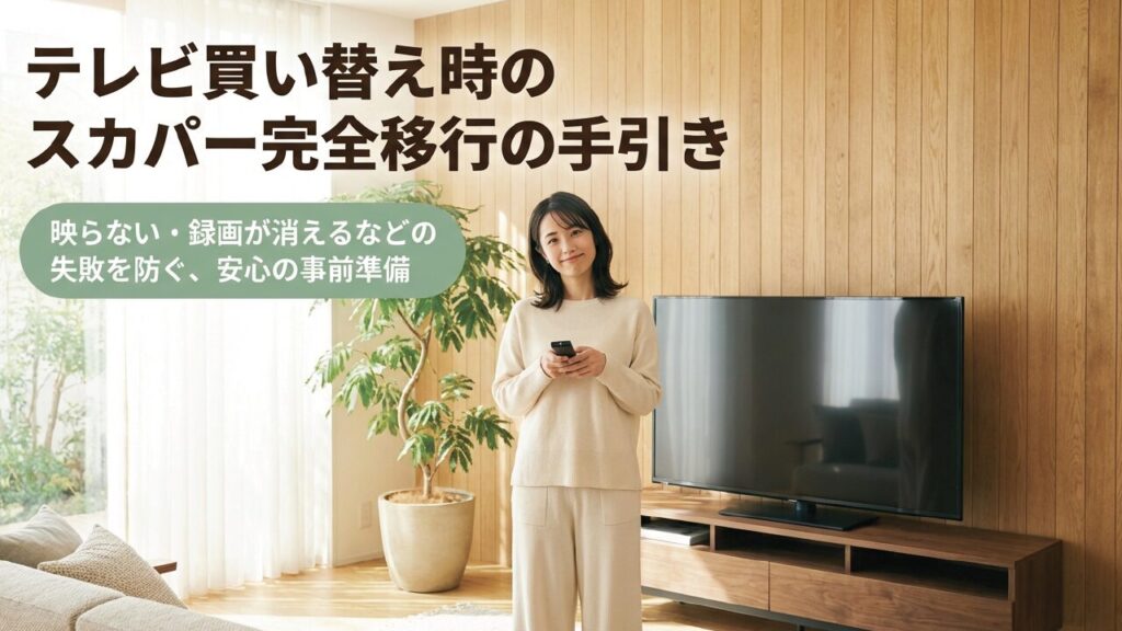 テレビ買い替え時のスカパー完全ガイド！ACAS移行と録画の注意点