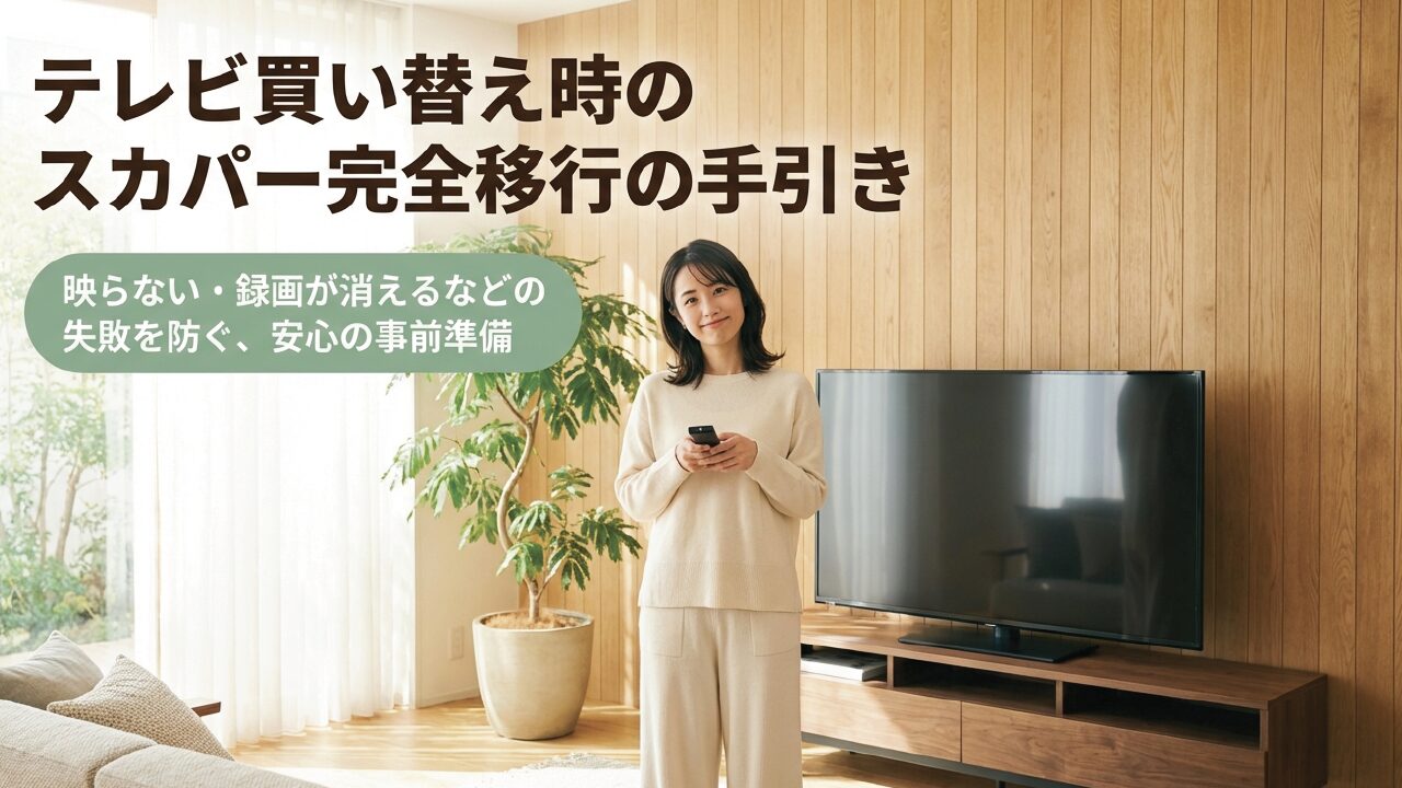 テレビ買い替え時のスカパー完全ガイド！ACAS移行と録画の注意点