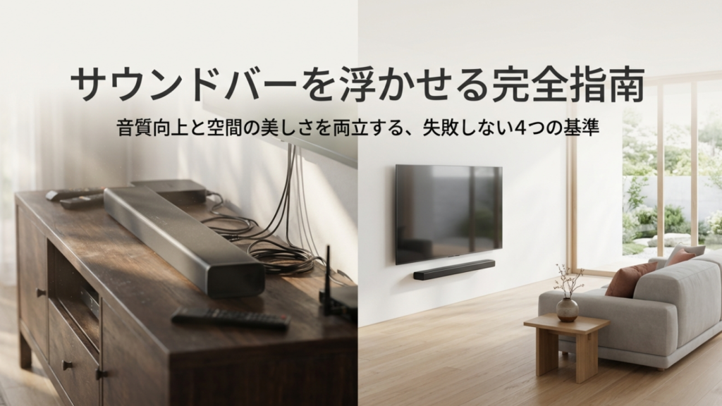 賃貸でも安心！サウンドバーを浮かせる安全な設置法と音質向上テク