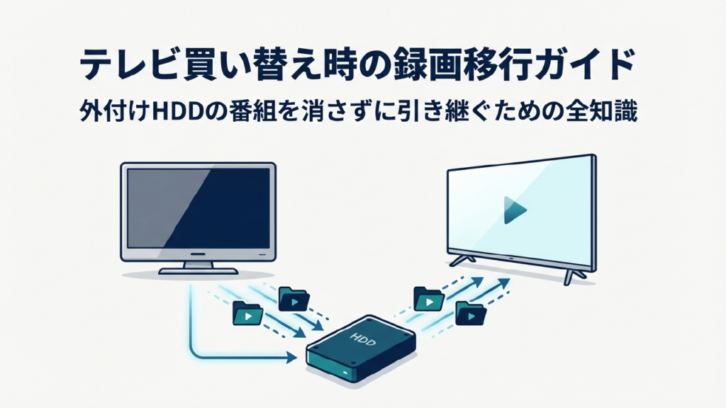 テレビ買い替え時の外付けHDD移行方法