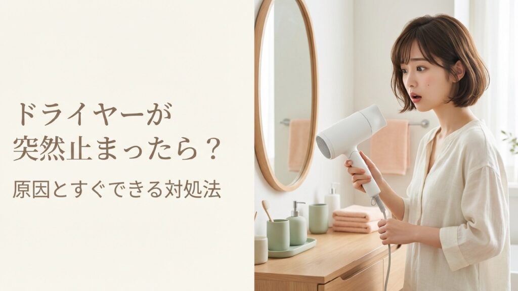 ドライヤーが突然止まった原因と対処法