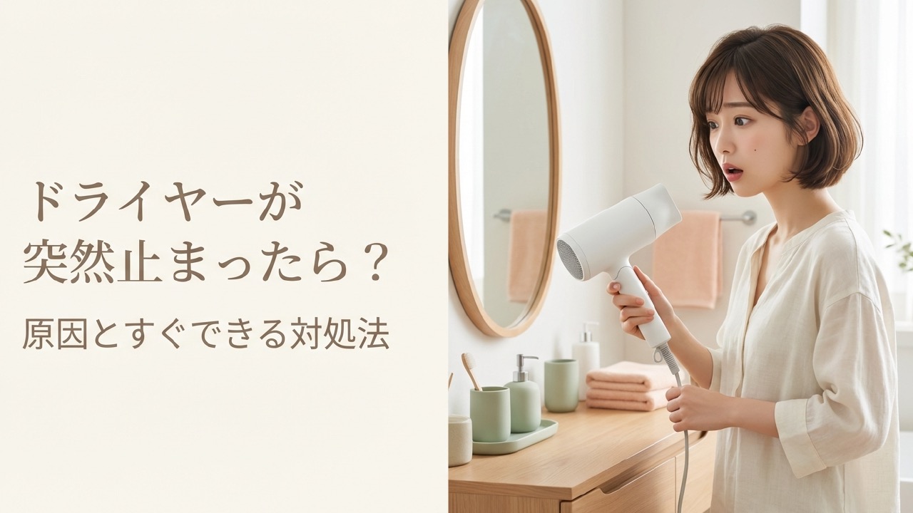 ドライヤーが突然止まった原因と対処法