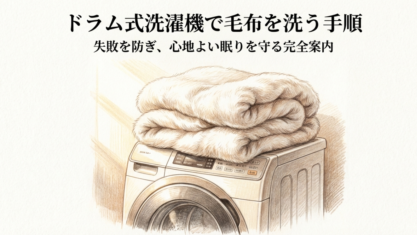 ドラム式洗濯機で毛布は洗える？失敗しない洗い方と注意点を解説