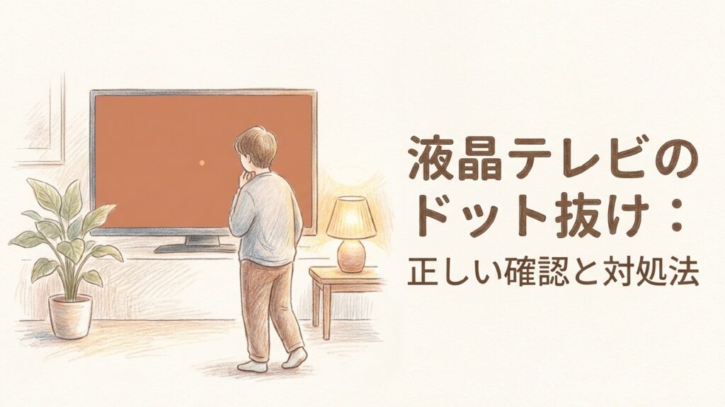 液晶テレビのドット抜け修復と保証・対処法