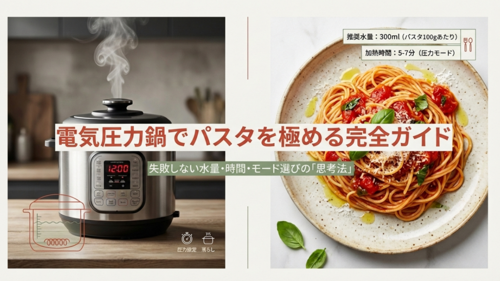 電気圧力鍋でパスタを茹でる完全ガイド