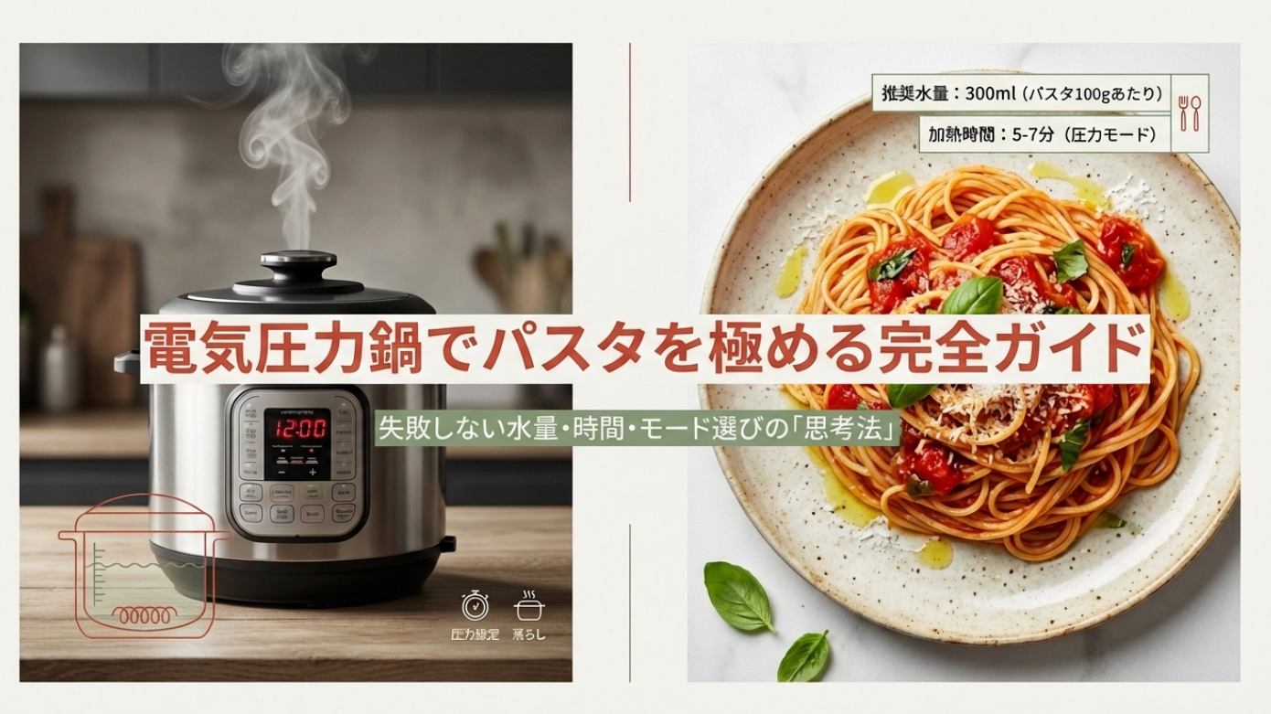 電気圧力鍋でパスタを茹でる完全ガイド