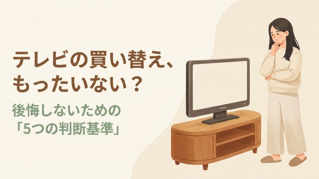 テレビの買い替えはもったいない？後悔しないための５つの判断基準
