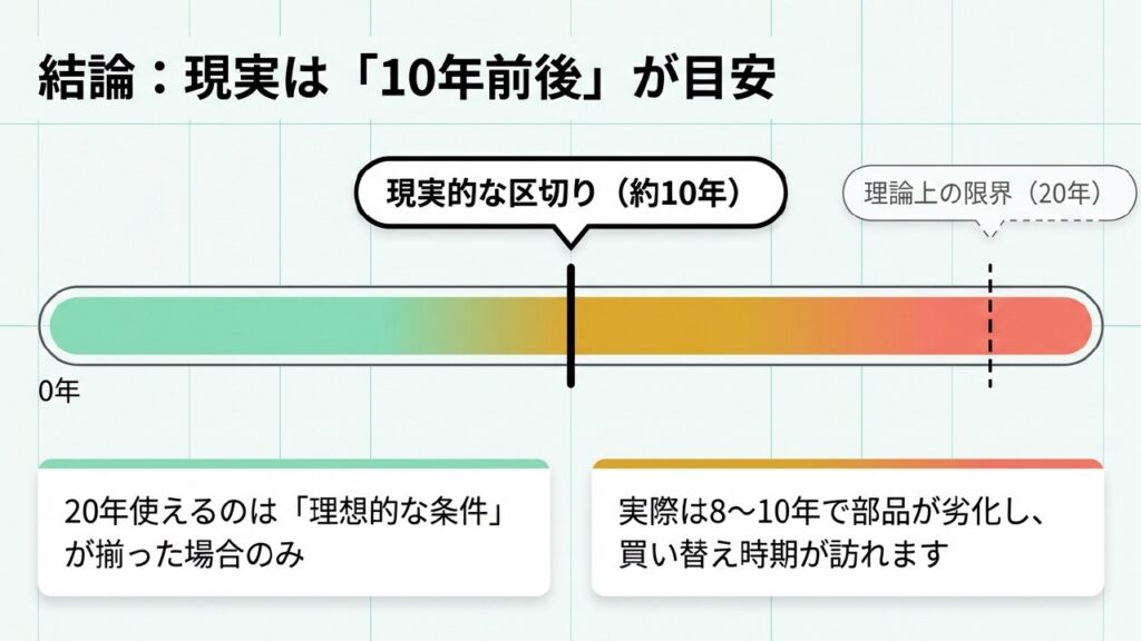 液晶テレビの寿命の現実的な区切りは約10年