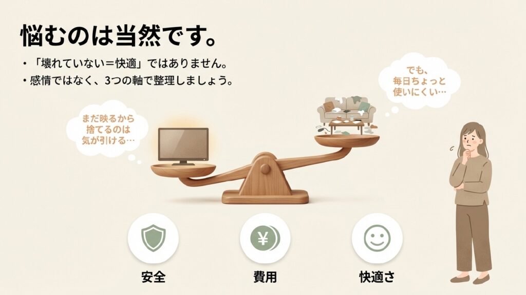 感情ではなく3つの軸で整理