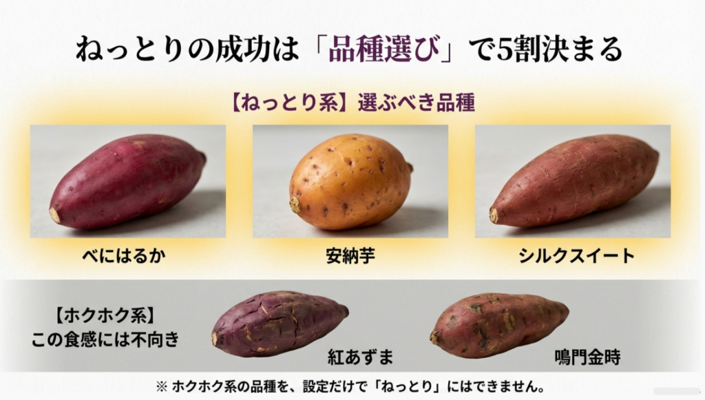 ねっとり焼き芋の成功は品種選びで決まる ねっとり向きの品種と選び方
