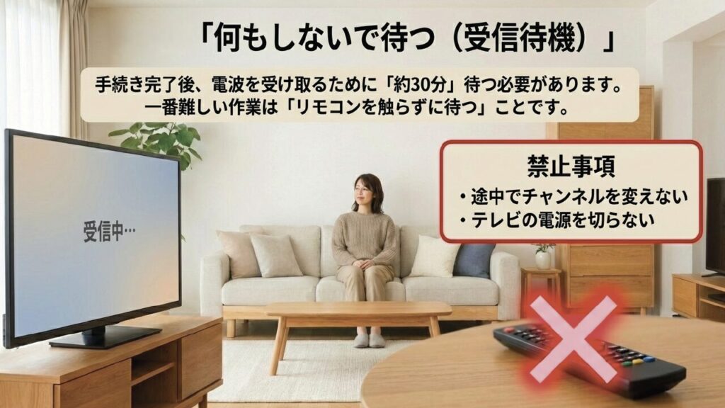 手続き完了後の30分受信待機：禁止事項とコツ