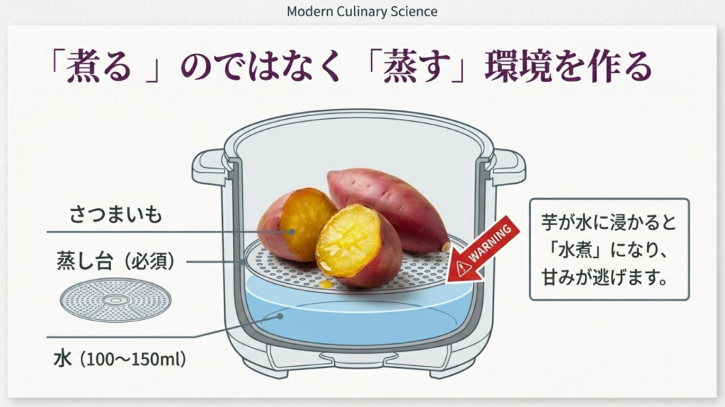 蒸し台を使って水没を防ぐ環境づくり