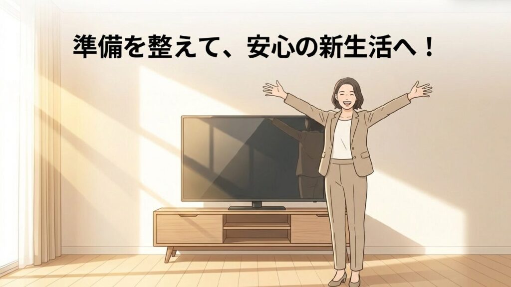 準備を整えて安心の新生活へ