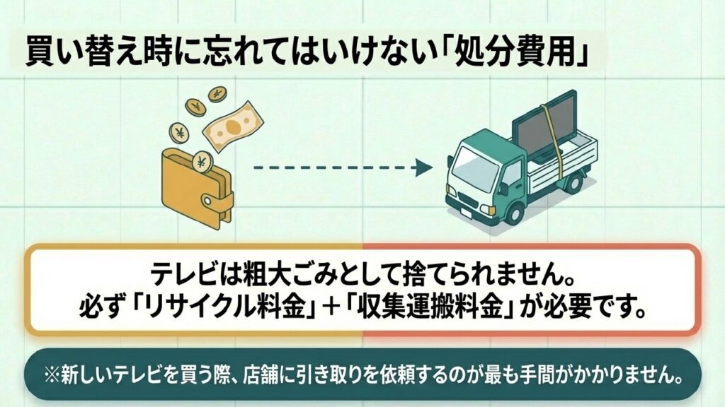テレビ買い替え時に忘れてはいけないリサイクル料金と運搬費