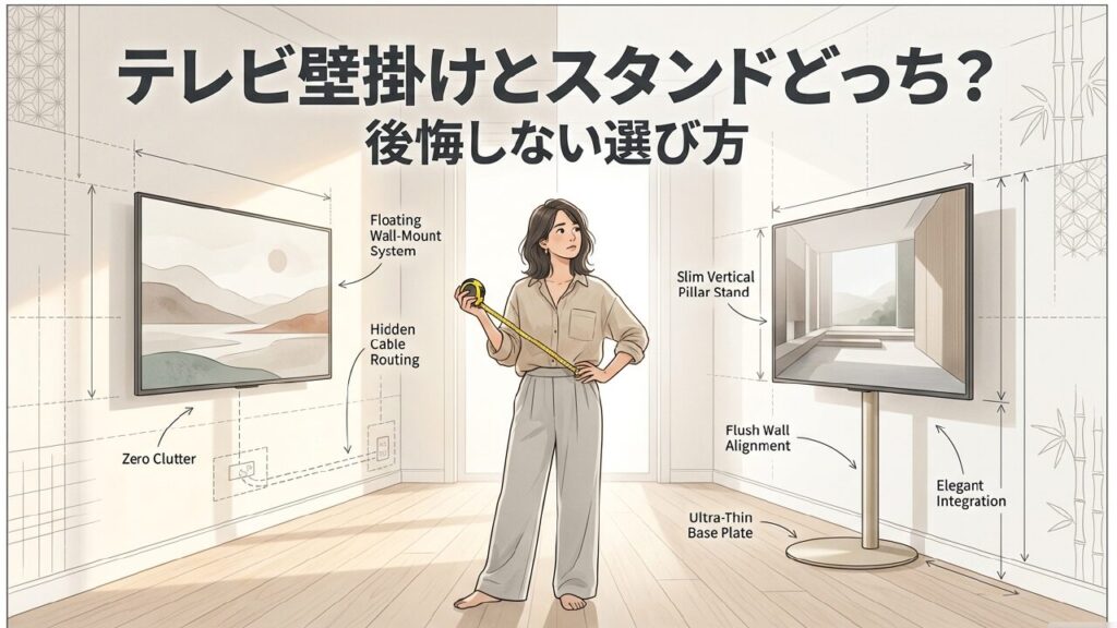 テレビの壁掛けとスタンドはどっちが正解？後悔しない選び方徹底比較