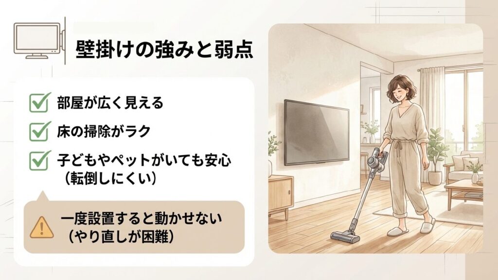 壁寄せスタンドのメリットとデメリット