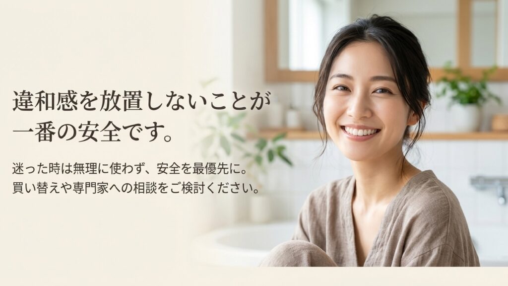 違和感を放置せず安全を最優先に考える