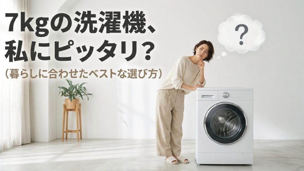 7kgの洗濯機はどれくらい洗える？一人暮らしや世帯別の目安解説