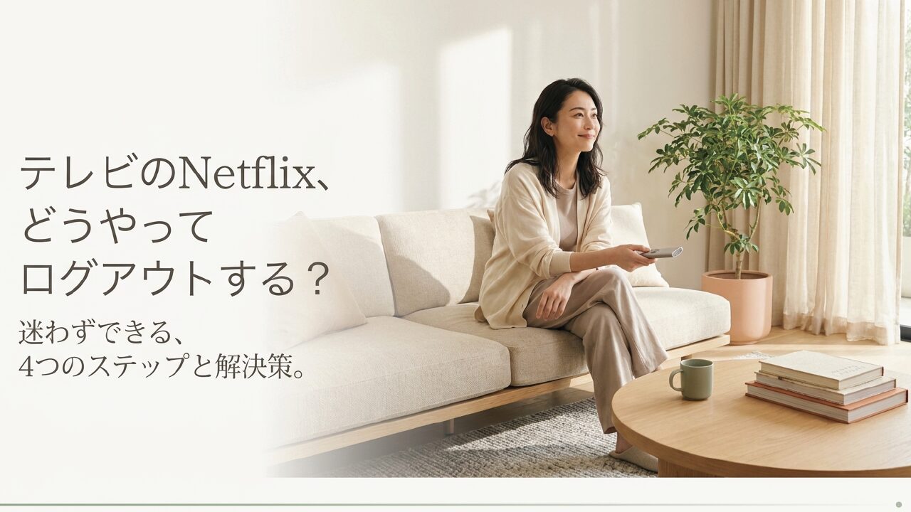 テレビのNetflixのログアウト手順！できない時の解決策も