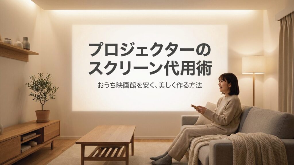 プロジェクターの布代用を最適化！安くきれいな大画面を作るコツ